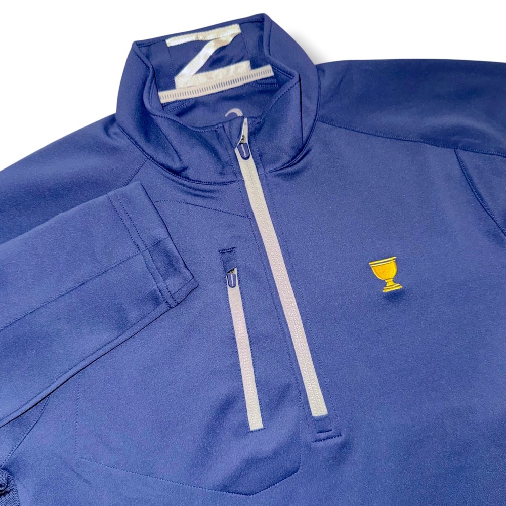 Zero Restriction Tour Series Mens L Navy Blue Presidents Cup Golf Quarter Zip‎